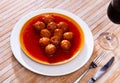 Meatballs with tomato sauce served in a bowl Royalty Free Stock Photo