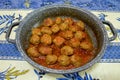 meatballs with tomato sauce. Typical dish from Abruzzo Italy