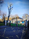 Meath Gardens Childrens centre gate. Entrance to the sure start centre in East London