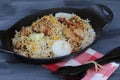 Meatless Biryani made of Jackfruit or Kathal, a delicacy for the vegetarian Royalty Free Stock Photo
