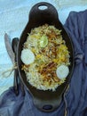 Meatless Biryani made of Jackfruit or Kathal, a delicacy for the vegetarian Royalty Free Stock Photo