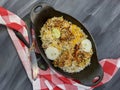 Meatless Biryani made of Jackfruit or Kathal, a delicacy for the vegetarian Royalty Free Stock Photo