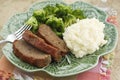 Meatloaf Dinner Royalty Free Stock Photo