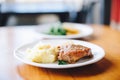 meatloaf dinner plate with mashed potatoes