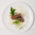 Meatloaf on a plate Royalty Free Stock Photo