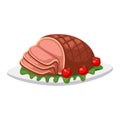 Meatloaf vector illustration.