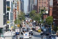 Meatpacking and Chelsea district street aerial view in New York