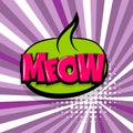 Meaw comic text radial backdrop