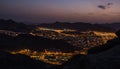 Mecca city at sunrise. View from Mount Thawr or Sawr or Thur.