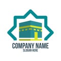 Mecca, hajj, omrah, umrah, kaaba, mosque, muslim, islam and abstract concept. logo, icon, idea, symbol and brand for company,