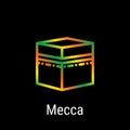 Mecca, Makkah, Saudi Arabia Vector Line Icon