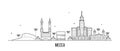 Mecca Makkah skyline Saudi Arabia big city vector Royalty Free Stock Photo