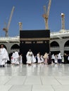 Mecca Saudi Arabia - Al Kaaba in Al Haram mosque - Muslim pilgrims perform hajj and umra in Makkah