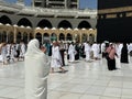 Mecca Saudi Arabia - Al Kaaba in Al Haram mosque - Muslim pilgrims perform hajj and umra in Makkah