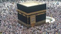 MECCA, SAUDI ARABIA,  August 2019 - Muslim pilgrims from all over the world gathered to perform Umrah or Hajj at the Haram Mosque Royalty Free Stock Photo