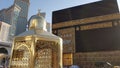 MECCA, SAUDI ARABIA,  August 2019 - Muslim pilgrims from all over the world gathered to perform Umrah or Hajj at the Haram Mosque Royalty Free Stock Photo