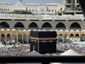 Mecca Saudi Arabia - Al Kaaba in Al Haram mosque - Muslim pilgrims perform hajj and umra in Makkah