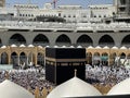 Mecca Saudi Arabia - Al Kaaba in Al Haram mosque - Muslim pilgrims perform hajj and umra in Makkah