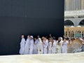 Mecca Saudi Arabia - Al Kaaba in Al Haram mosque - Muslim pilgrims perform hajj and umra in Makkah