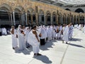 Mecca Saudi Arabia - Al Kaaba in Al Haram mosque - Muslim pilgrims perform hajj and umra in Makkah