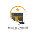 mecca travel logo, Al haj & umrah mubarak tour symbol