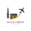 mecca travel logo, Al haj & umrah mubarak tour symbol