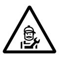 Mechanic Area Symbol Sign ,Vector Illustration, Isolate On White Background Label. EPS10