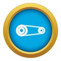 Mechanic belt icon blue vector isolated