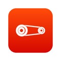 Mechanic belt icon digital red
