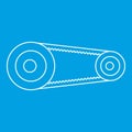 Mechanic belt icon, outline style Royalty Free Stock Photo