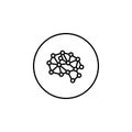 Mechanic brain smart concept line icon. Simple element illustration. Mechanic brain smart concept outline symbol design from artif