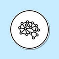 Mechanic brain smart sticker icon. Simple thin line, outline vector of Artifical intelligence icons for ui and ux, website or