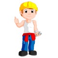 Mechanic cartoon thumb up