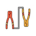 mechanic, changing, cable line icon colored. element of car repair illustration icons. Signs, symbols can be used for