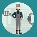 Mechanic construction industrial factory manufacturing worker