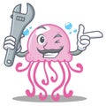 Mechanic cute jellyfish character cartoon