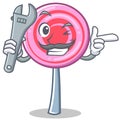 Mechanic cute lollipop character cartoon
