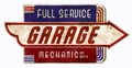 Mechanic On Duty Sign Retro Vintage Garage Royalty Free Stock Photo