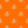 Mechanic engine pattern vector orange