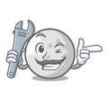 Mechanic golf ball mascot cartoon Royalty Free Stock Photo