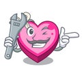 Mechanic heart box in the cartoon sleep Royalty Free Stock Photo