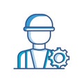 Mechanic icon. Icon related to profession. Two tone icon style Royalty Free Stock Photo