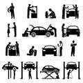 Mechanic Icons Black Royalty Free Stock Photo