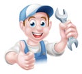 Mechanic Plumber Cartoon Man