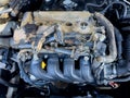 Mechanic removed the engine cover for testing and checking ignition coils for misfire and leak Royalty Free Stock Photo