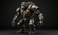 Mechanic Robot Monkey Gorilla Steampunk style Royalty Free Stock Photo