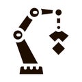 Mechanic Robot Transportation Crane glyph icon