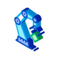 Mechanic Robot Transportation Crane isometric icon vector illustration Royalty Free Stock Photo