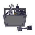 Mechanic toolbox symbol