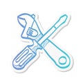 Sticker style icon - Mechanic tools Royalty Free Stock Photo